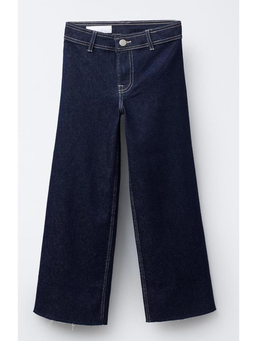 ZARA Marine Straight Dark Wash Wide Leg Jeans - Size 14 NWOT
